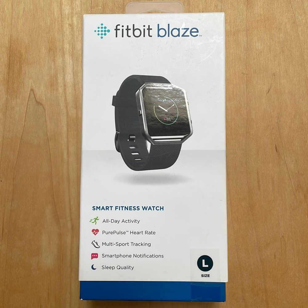 Fitbit Blaze Smart Fitness Watch FB502SBKL Size Large Black Factory Sealed